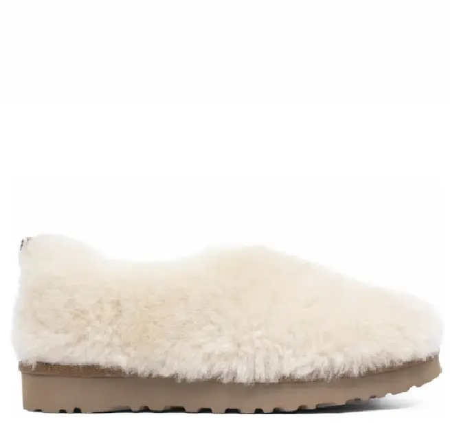 UGG Hailey Fluff Slippers White — White