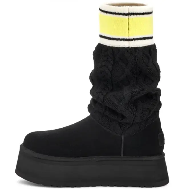 Classic Platform Sweater Letter — Black