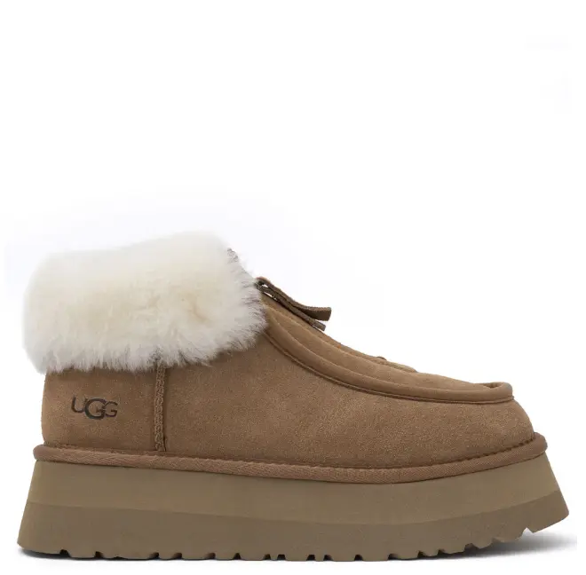 Funkette Platform Boots Chestnut — Chestnut