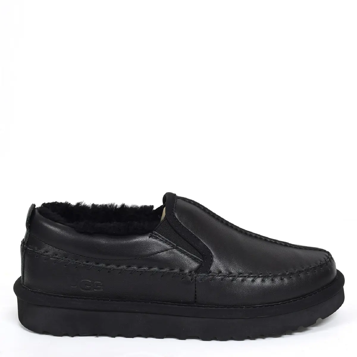 Stitch Slip Leather Leather Black — Leather Black